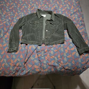 Vintage Old Navy Green Corduroy Jean Jacket